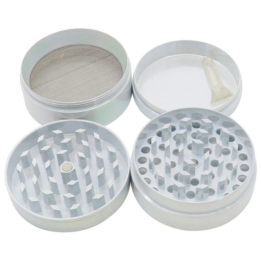 50/63MM Dry Herb Grinder 4-layer Iridescent Tobacco Grinder Spice Miller Crusher Zinc Alloy Smoke Accessories Nano Paint Surface