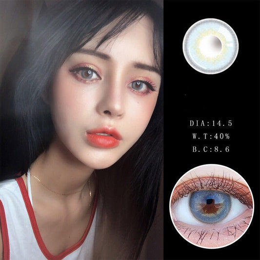 2 pieces of Russian girl blue color contacts