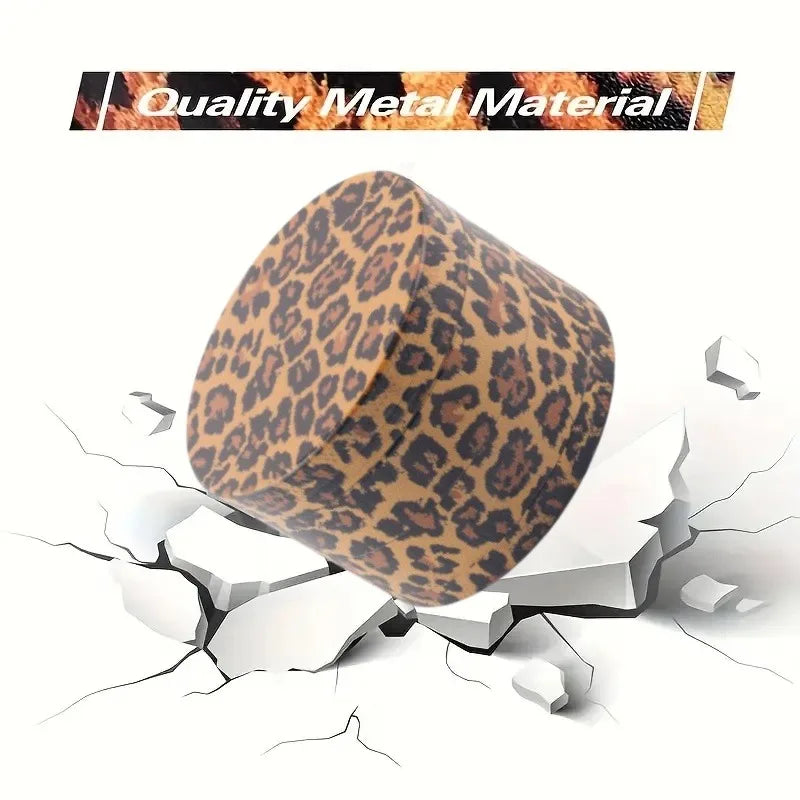 1.6/2 Inch Leopard Print Herb Grinder 4 Sections