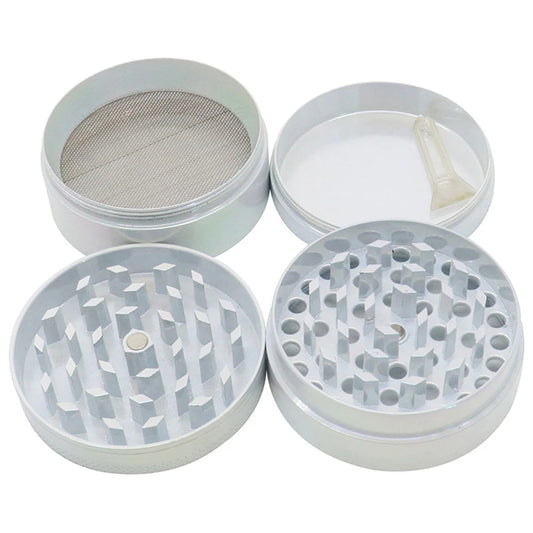 50/63MM Dry Herb Grinder 4-layer Iridescent Tobacco Grinder Spice Miller Crusher Zinc Alloy Smoke Accessories Nano Paint Surface