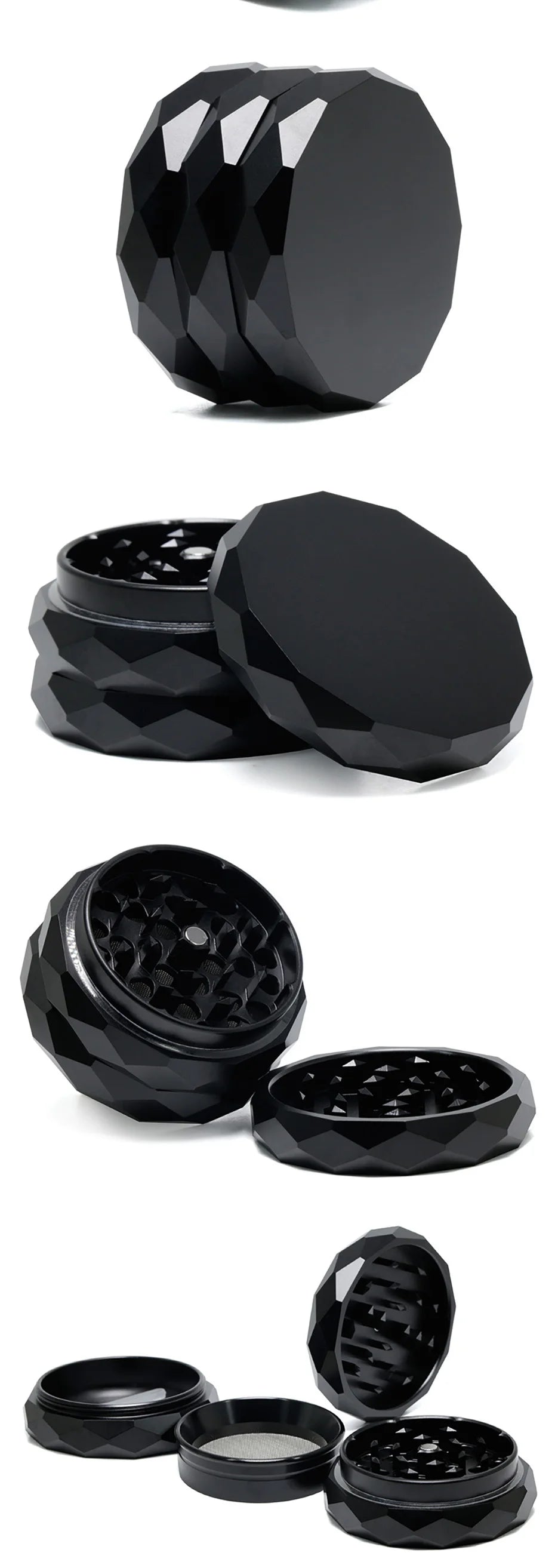 63mm Al Alloy Spice Grinders 4-parts Herb Mills Durable Herb-medicine Crusher Smoking Accessories for Smoker Holiday Gifts
