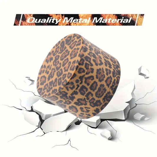 1.6/2 Inch Leopard Print Herb Grinder 4 Sections