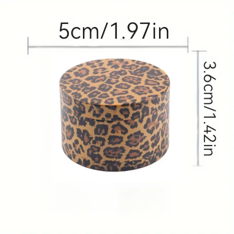 1.6/2 Inch Leopard Print Herb Grinder 4 Sections