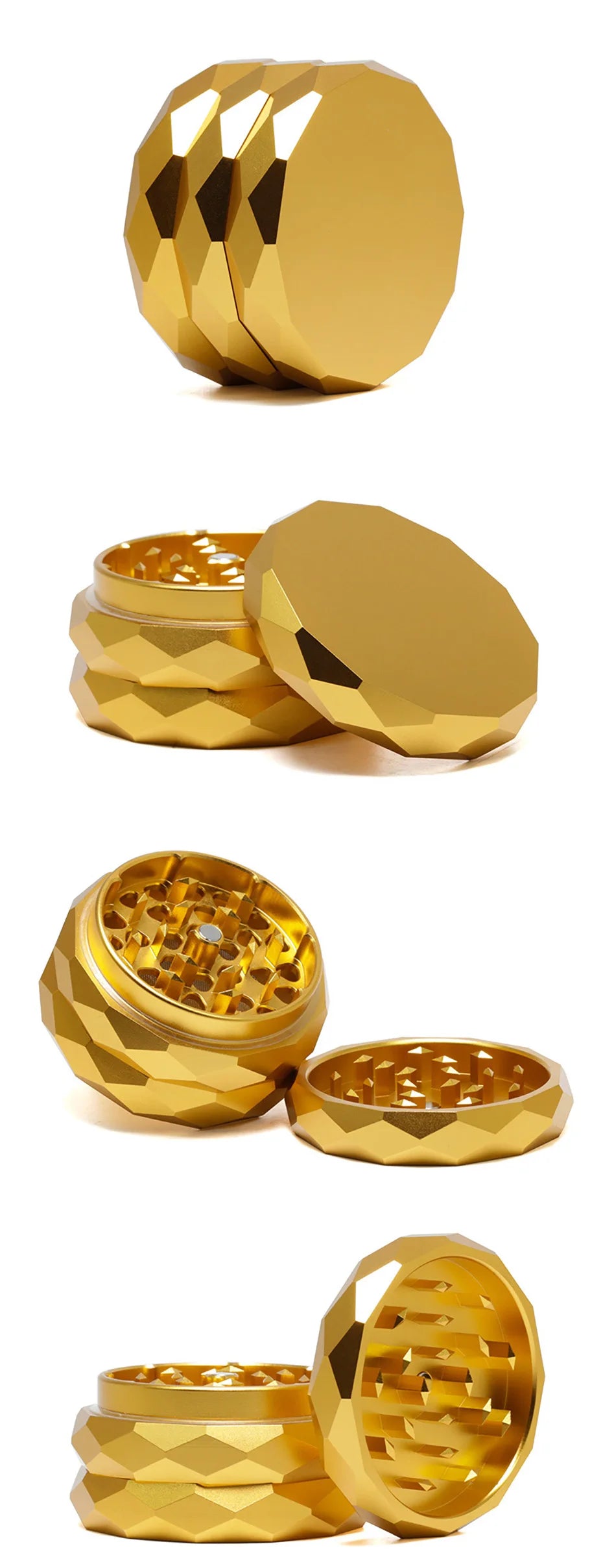 63mm Al Alloy Spice Grinders 4-parts Herb Mills Durable Herb-medicine Crusher Smoking Accessories for Smoker Holiday Gifts